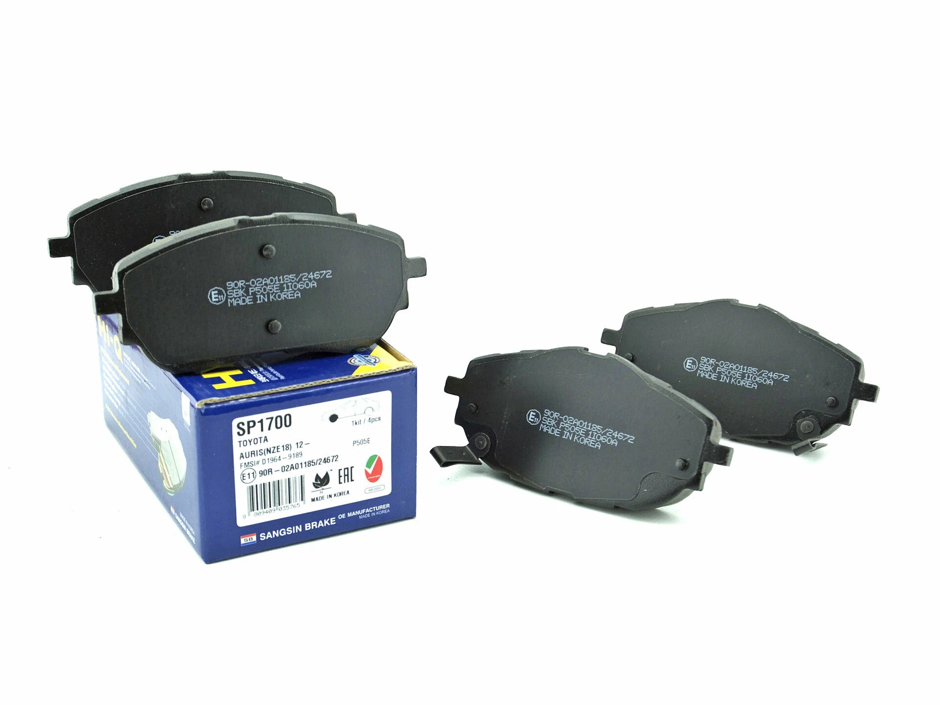 Колодки тормозные передние Corolla Sangsin