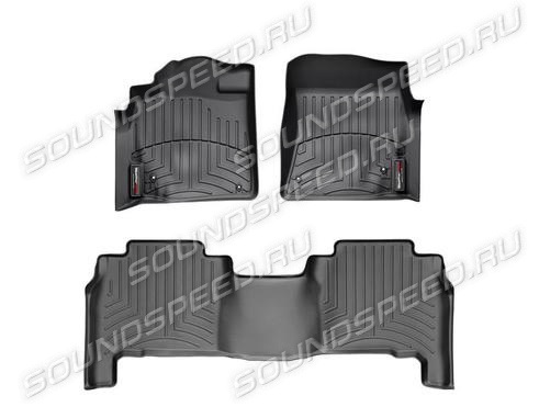 Ковры-корыта в салон черн.  WeatherTech РЕПЛИКА  LC-200 (12-)