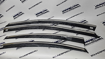 Дефлектора на окна 4шт. Окантовка  хром молдинг нерж. V80